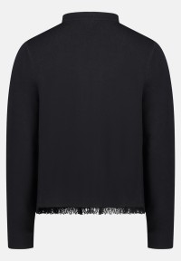 Cartoon Strick-Cardigan mit Fransen