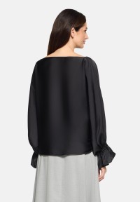 Betty Barclay Satin-Bluse mit U-Boot-Ausschnitt