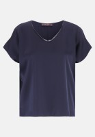 Vera Mont Satin-Bluse mit V-Ausschnitt
