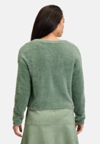 Cartoon Strick-Cardigan mit Knopfleiste