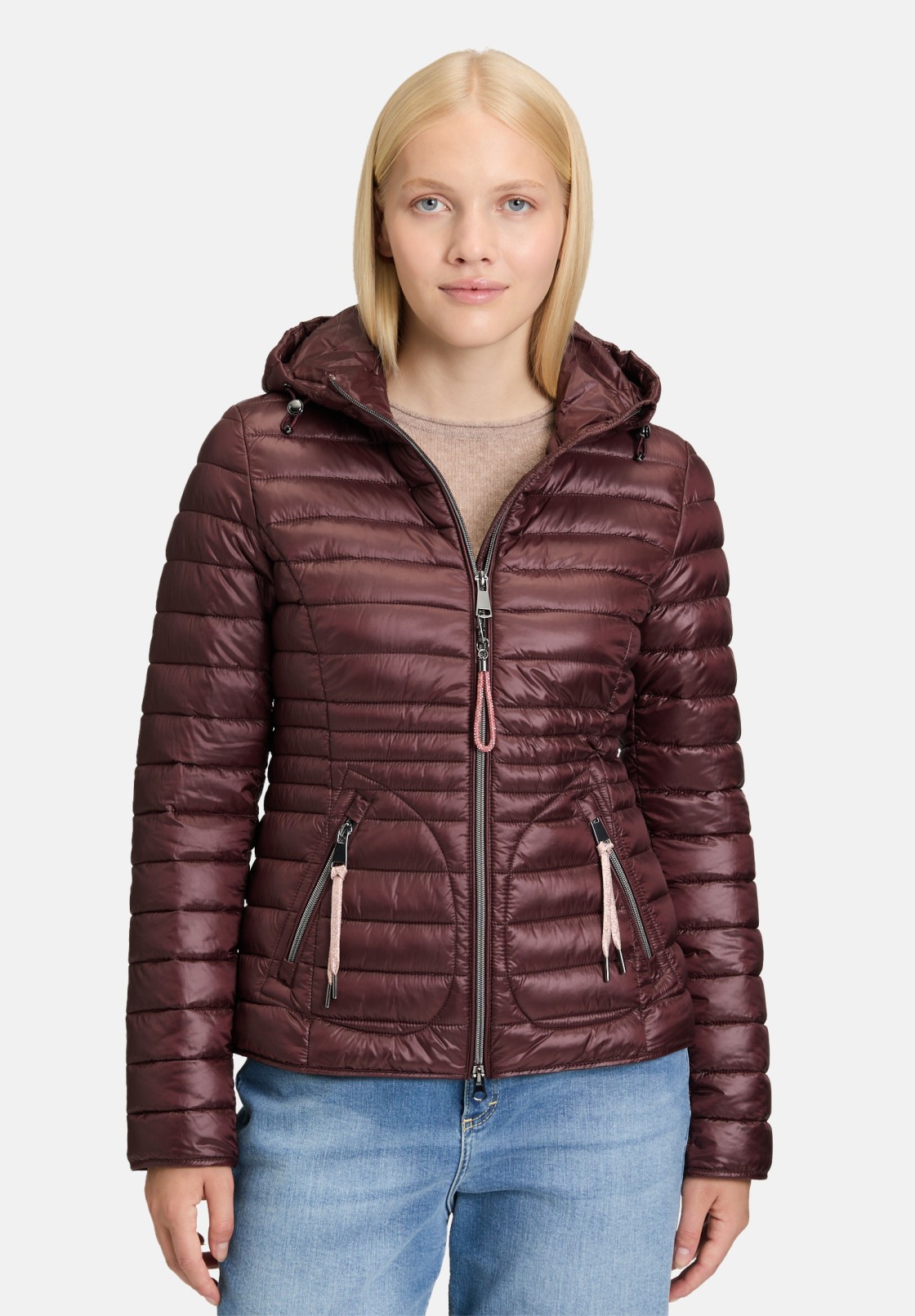 Cartoon Steppjacke mit Reißverschlusstaschen