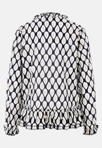 Cartoon Casual-Bluse mit Raffung