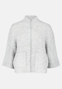 BETTY & CO Strick-Cardigan mit Reißverschluss