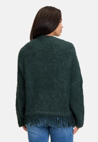 Cartoon Strickpullover mit Fransen