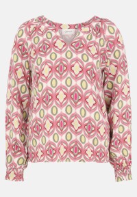 Cartoon Schlupfbluse mit Muster