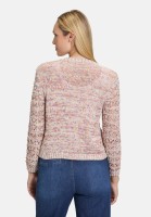 Cartoon Strick-Cardigan mit Rundhalsausschnitt
