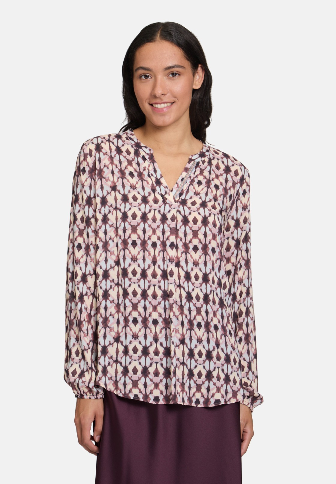 Cartoon Blusenshirt mit Muster