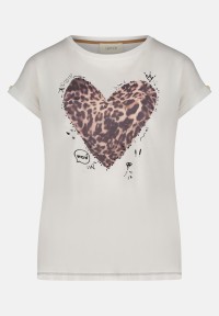 Cartoon Printshirt mit Ärmelaufschlag