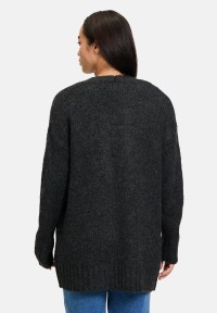 Cartoon Basic-Strickjacke mit Taschen