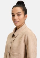 BETTY & CO Kunstleder-Jacke mit aufgesetzten Taschen