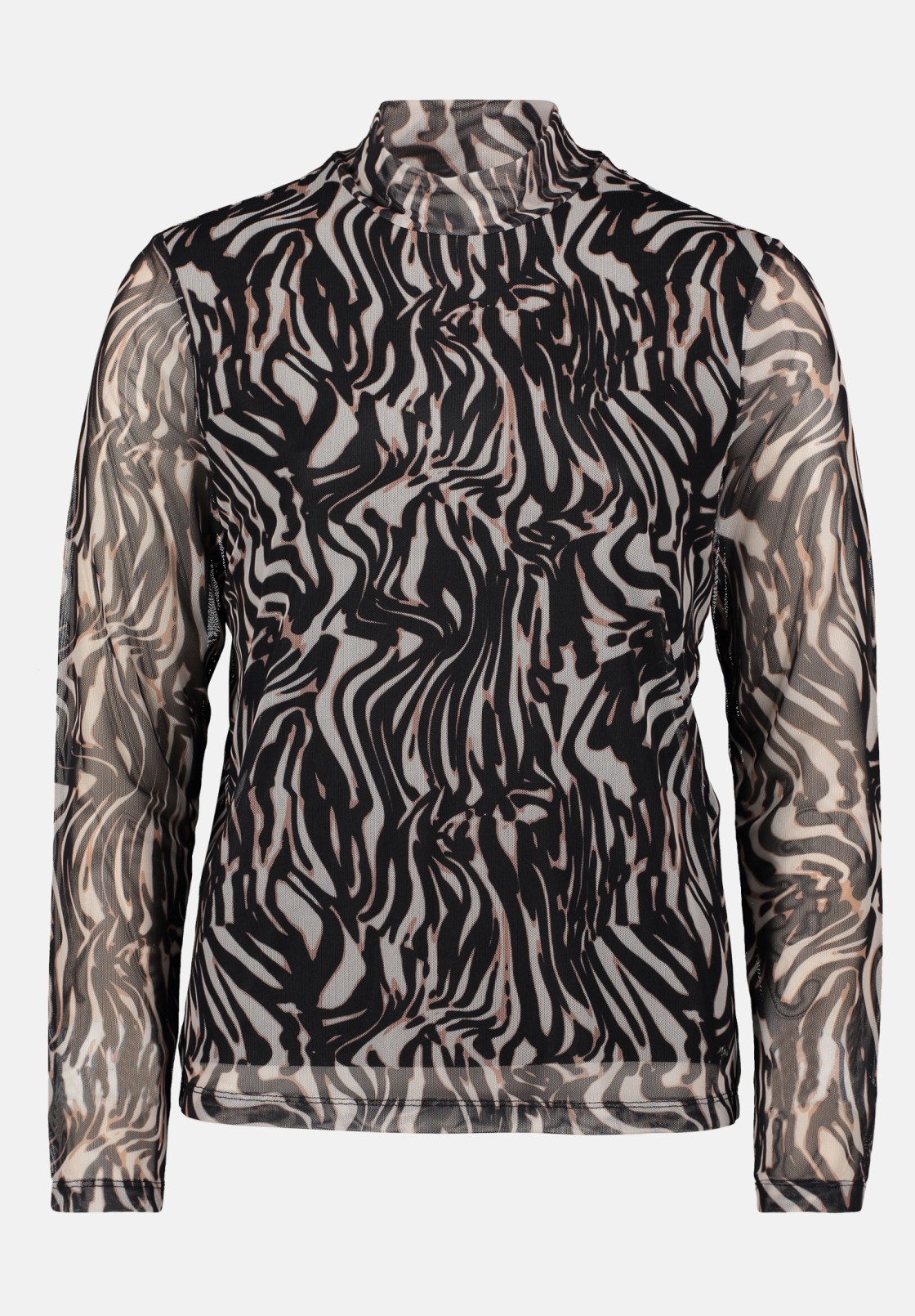 BETTY & CO Mesh-Shirt mit Stehkragen