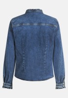 Cartoon Jeansbluse mit Rüschen