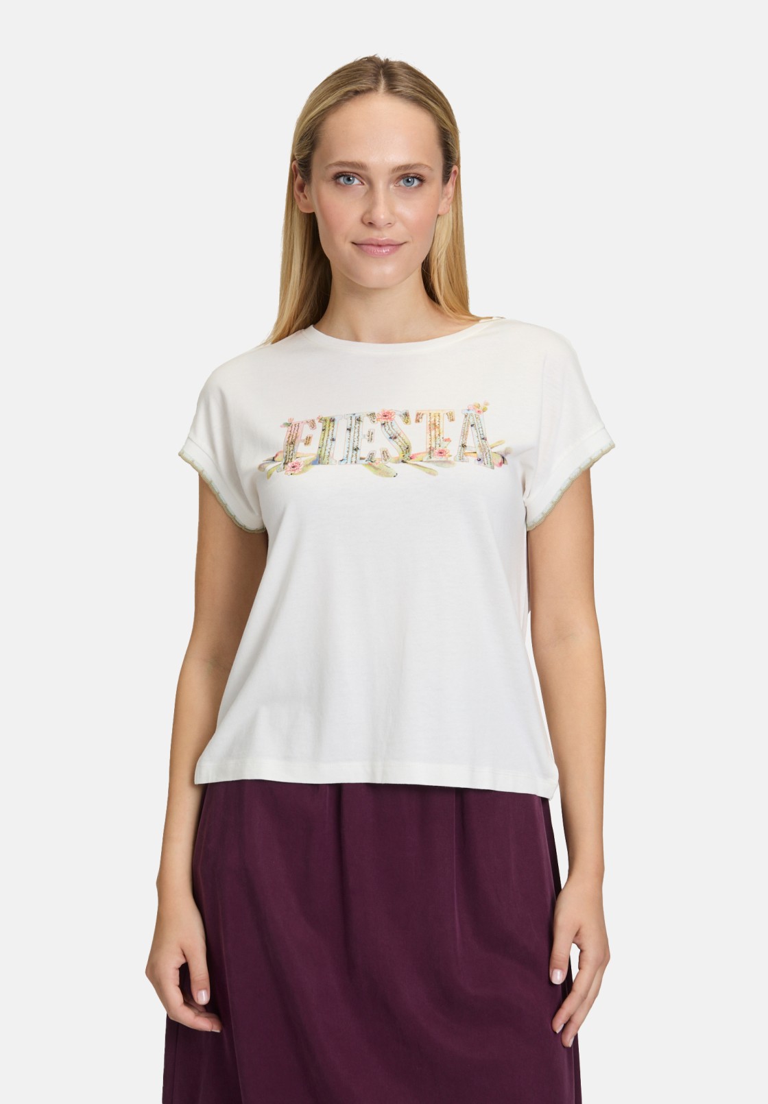 Cartoon Casual-Shirt mit Rundhalsausschnitt