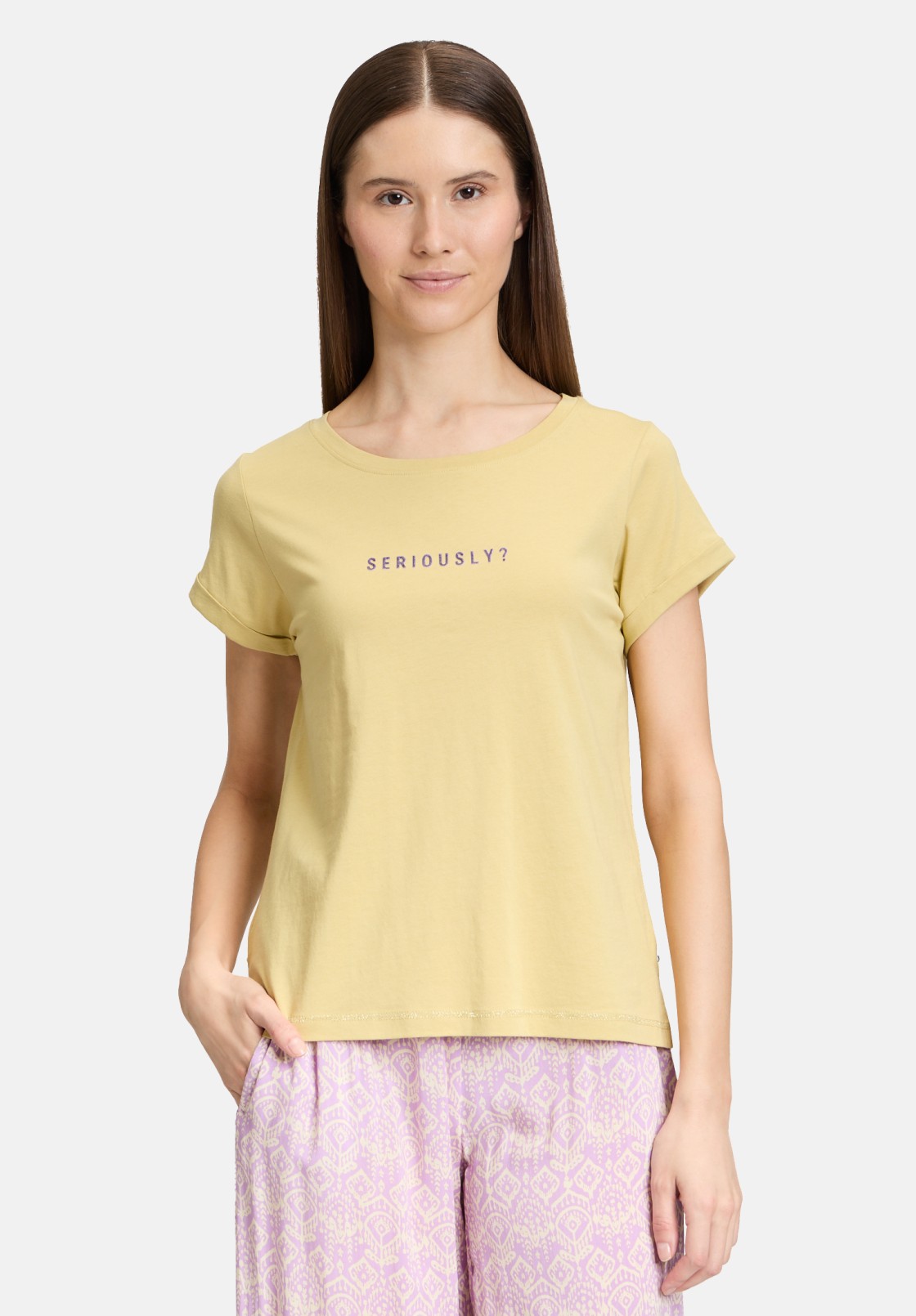 Cartoon Printshirt mit Rundhalsausschnitt