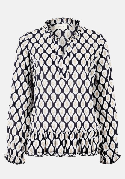 Cartoon Casual-Bluse mit Raffung