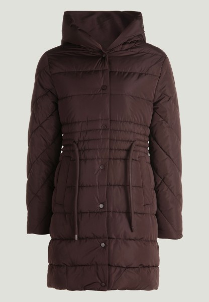 Zero Damen Mantel Mit Bindegürtel - Figurbetont In Wolloptik