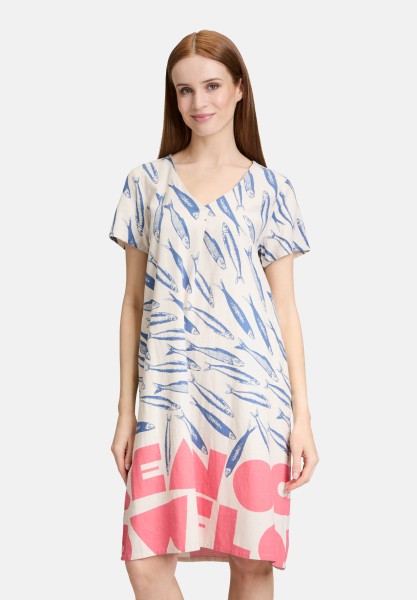 Betty Barclay Leinenkleid mit V-Ausschnitt