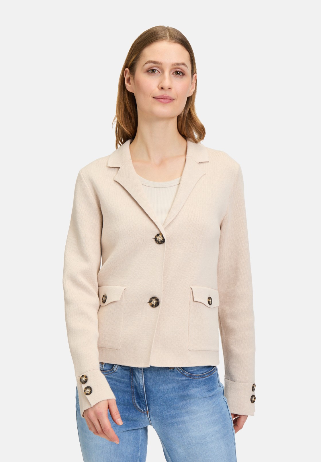 Betty Barclay Strickblazer mit aufgesetzten Taschen