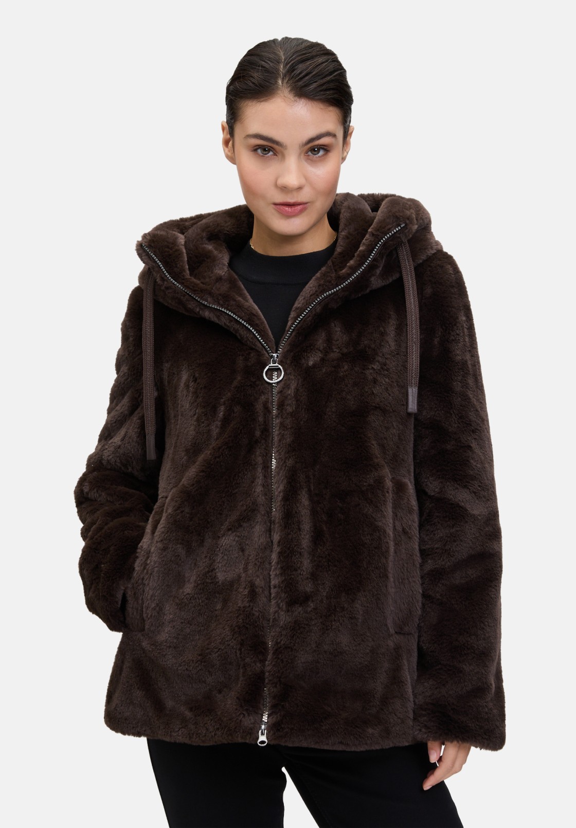 Betty Barclay Plüschjacke mit Kapuze