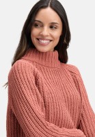 Cartoon Strickpullover mit Stehkragen