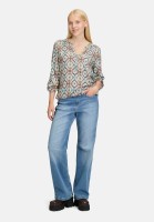 Cartoon Casual-Bluse mit Muster