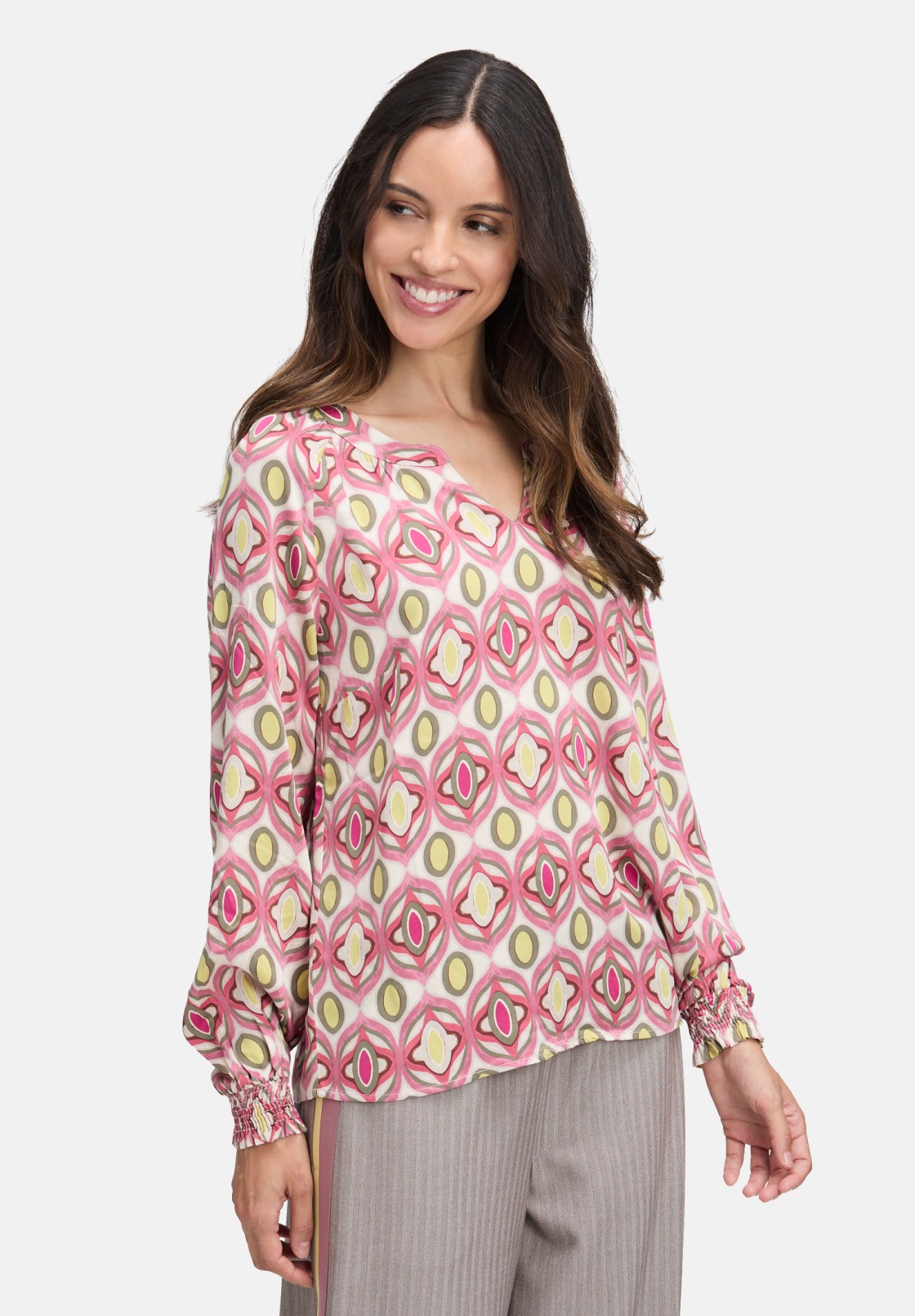 Cartoon Schlupfbluse mit Muster