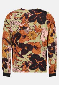 Cartoon Oversize-Bluse mit Rippbündchen