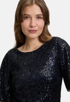 Vera Mont Pailletten-Bluse mit Flügelärmeln
