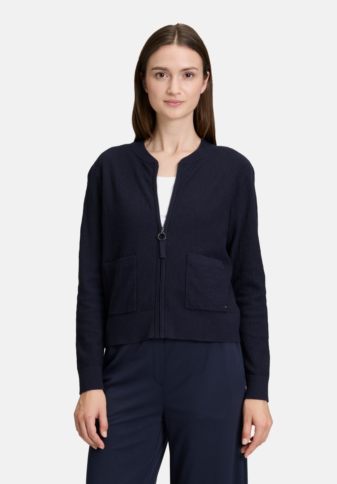 BETTY & CO Strick-Cardigan mit Reißverschluss