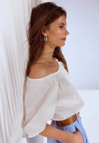 zero Blusenshirt mit tiefem Rundhalsausschnitt | Betty Barclay
