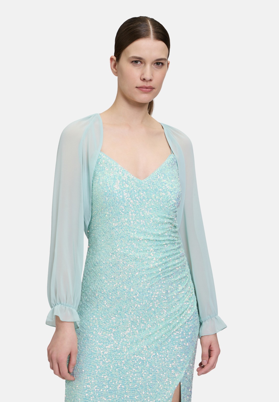 Vera Mont Bolero-Jacke mit gekräuseltem Ausschnitt