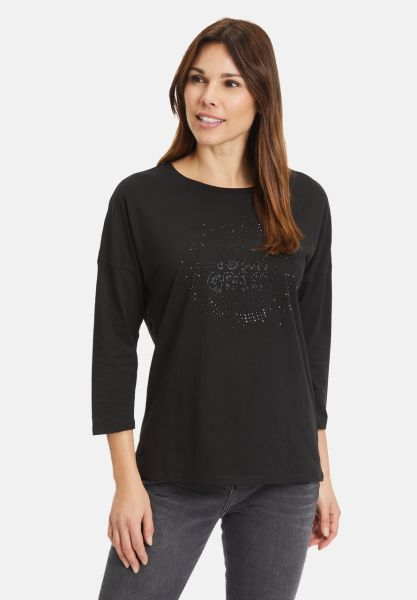 Cartoon Rundhals-Shirt mit 3/4 Arm
