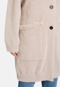 Amber & June Winter-Strickjacke mit aufgesetzter Brusttasche