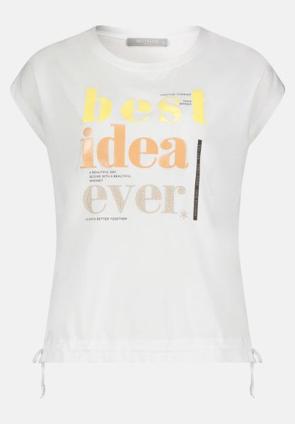 BETTY & CO Baumwollshirt mit Schleifenknoten