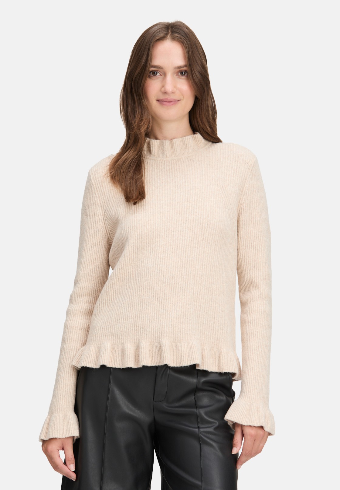 Cartoon Strickpullover mit Stehkragen