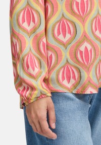 Cartoon Casual-Bluse mit Muster