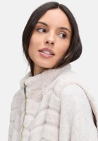 Cartoon Fake Fur-Weste mit hohem Kragen