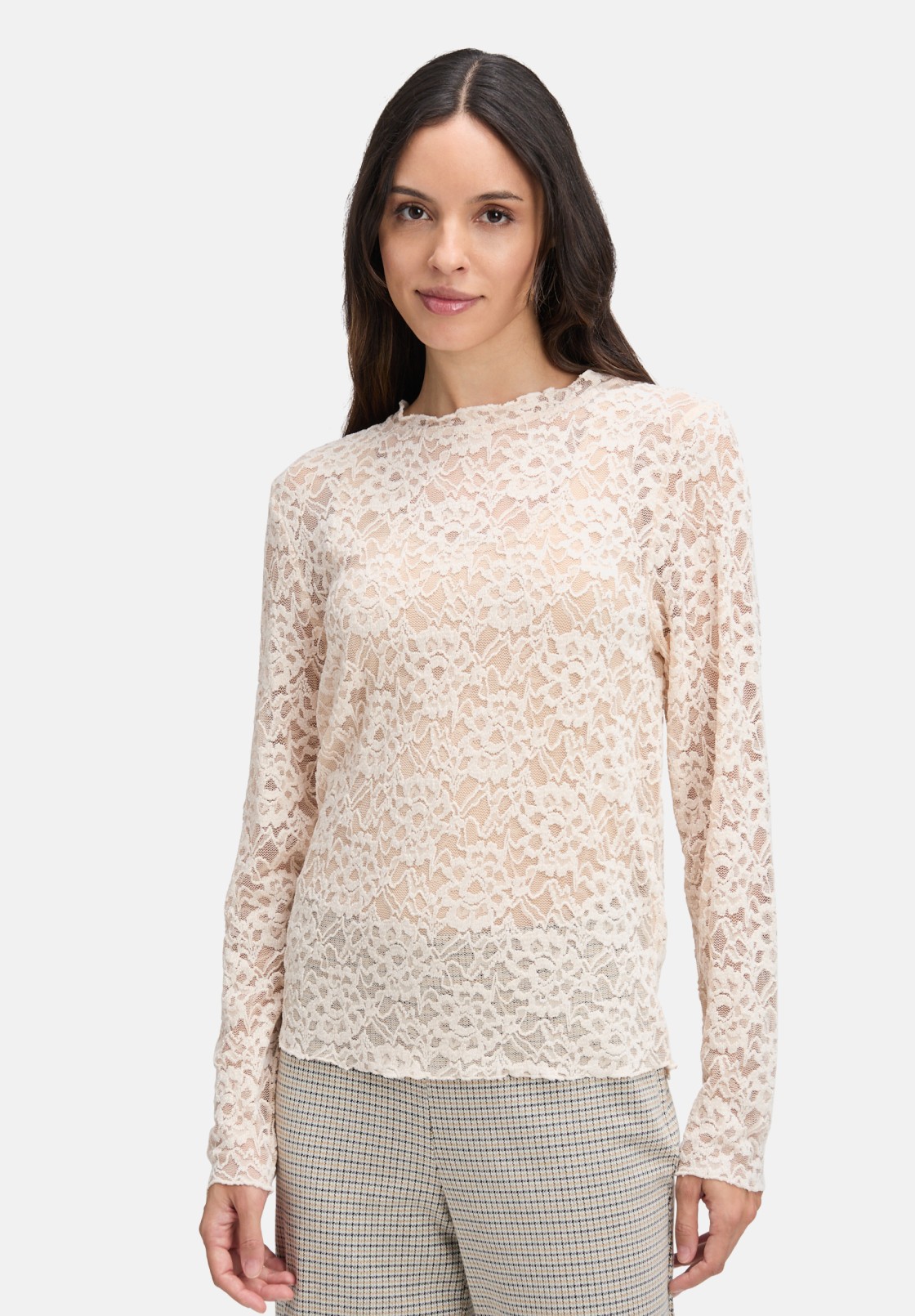 Cartoon Langarm-Shirt mit Kragen