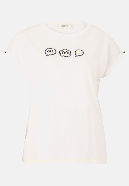 Cartoon Baumwollshirt mit Ärmelaufschlag