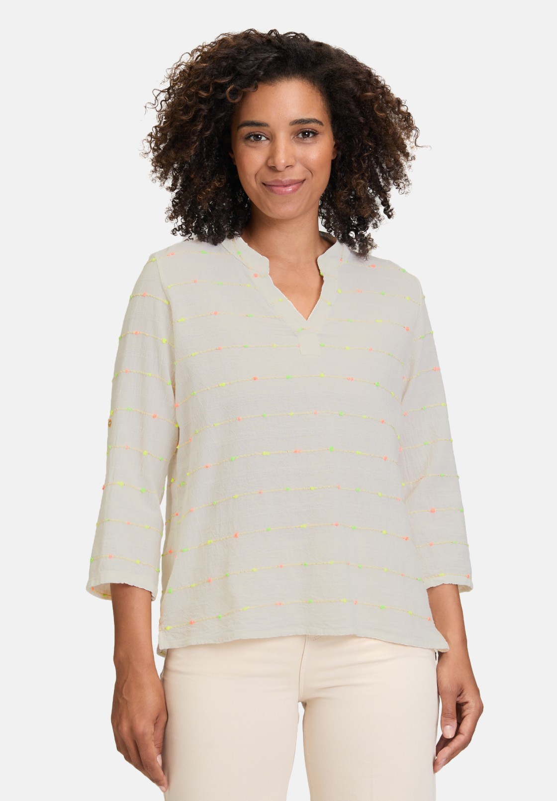 Cartoon Casual-Bluse mit Lurexfaden