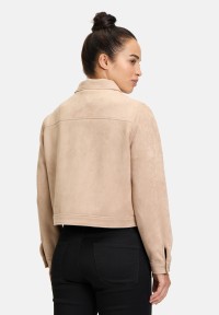 BETTY & CO Kunstleder-Jacke mit aufgesetzten Taschen