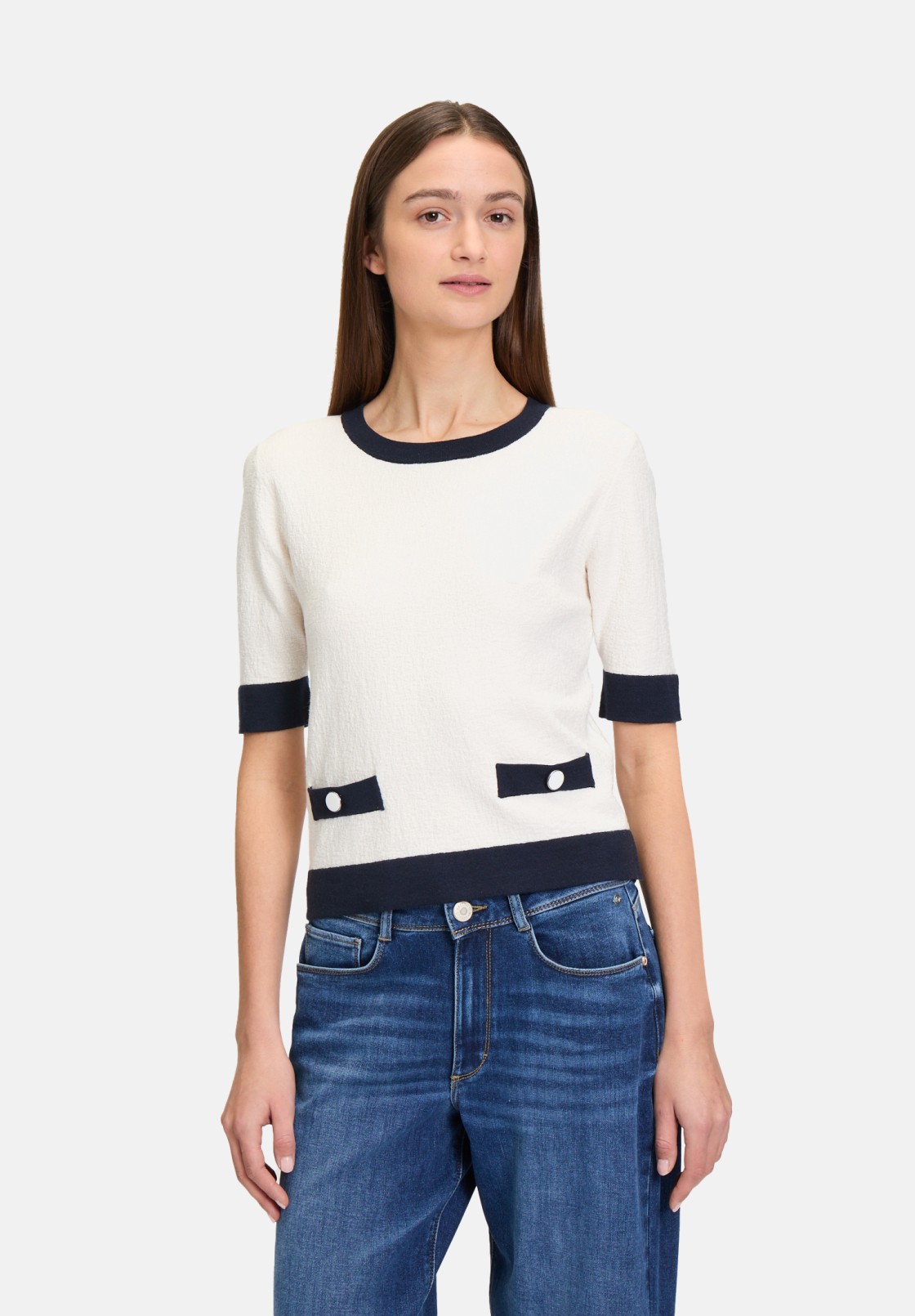 BETTY & CO Feinstrickpullover mit Rundhalsausschnitt