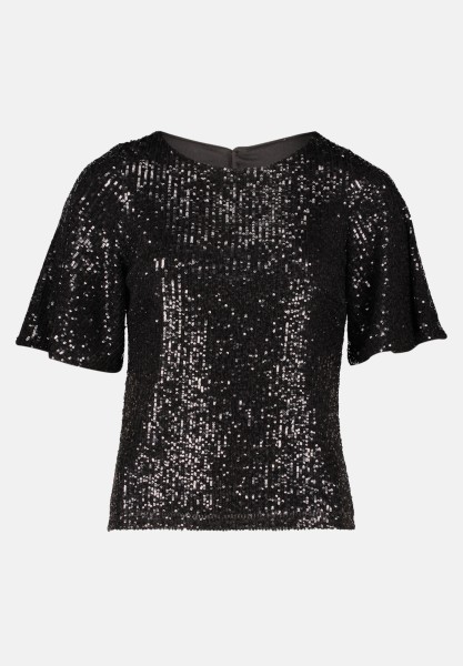 Vera Mont Pailletten-Bluse mit Flügelärmeln