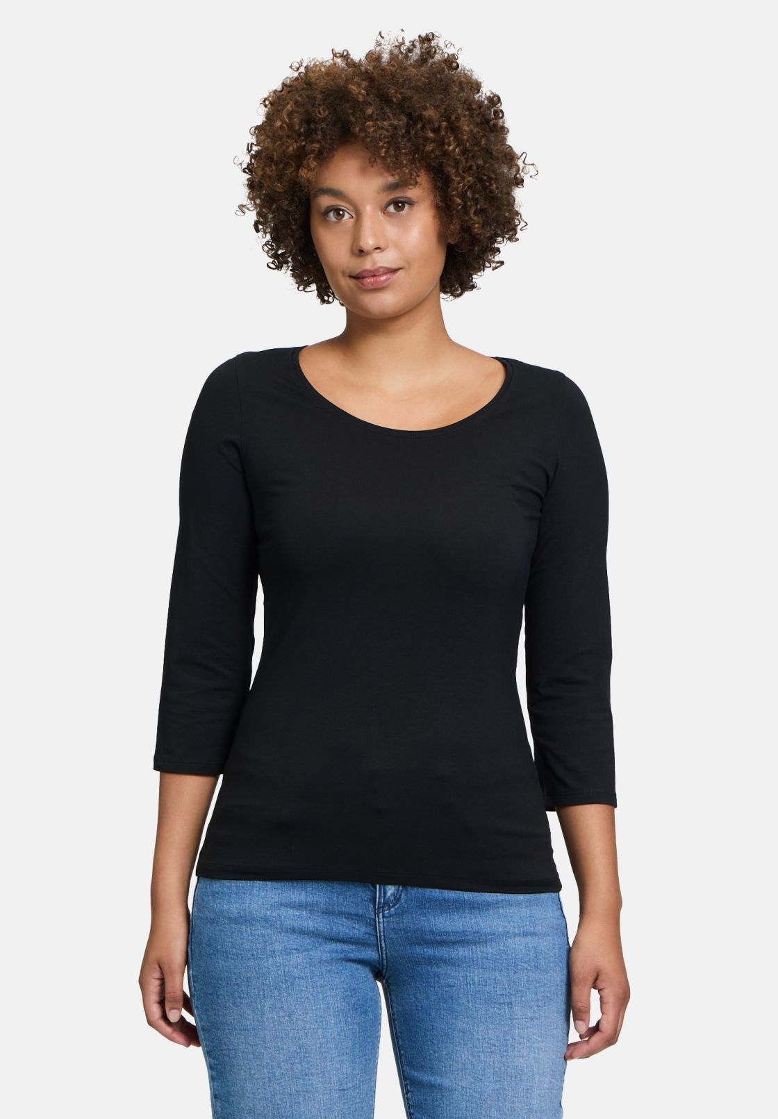 Cartoon Basic Shirt mit Rundhalsausschnitt