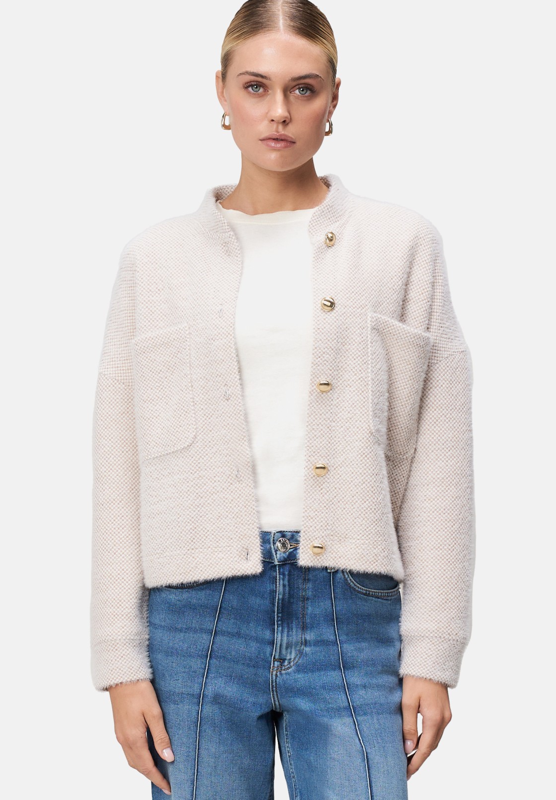 zero Sweatblazer strukturiert mit Knopfleiste | Betty Barclay