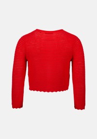zero Strickjacke kurz mit Wellensaum | Betty Barclay