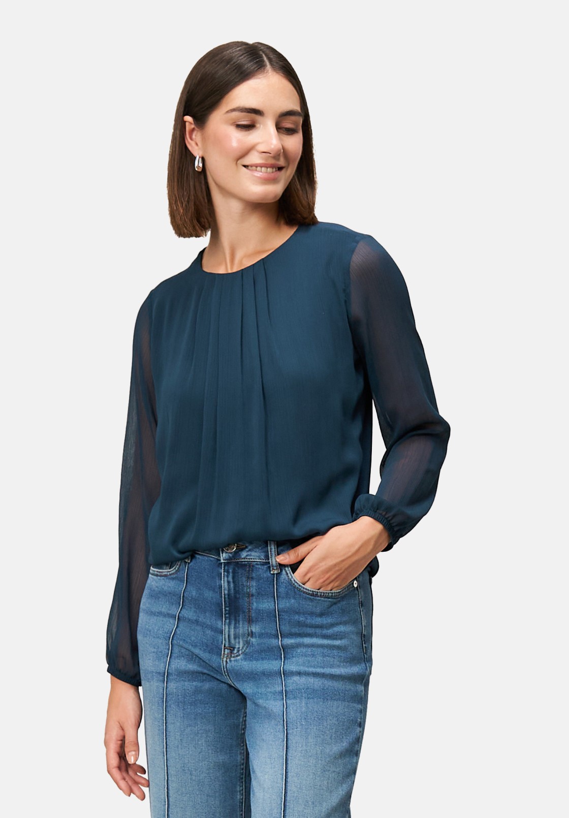 zero Blusenshirt mit transparenten Ärmeln | Betty Barclay