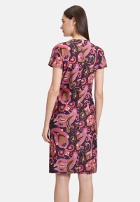 Cartoon Jerseykleid mit Raffung