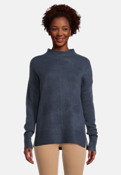 Cartoon Strickpullover mit Seitenschlitzen