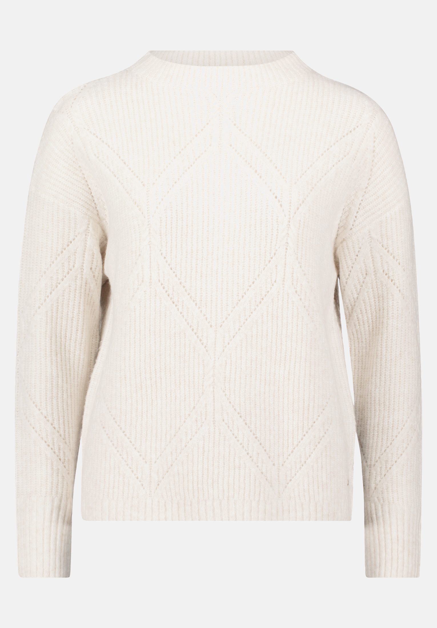 BETTY & CO Strickpullover mit Struktur - Bright Cream Melange